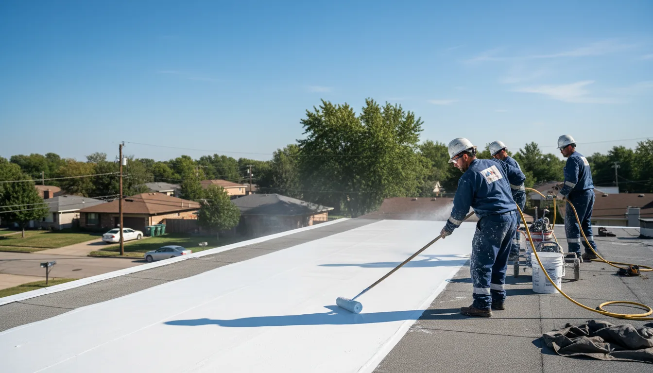 Commercial roof coating in La Harpe, KS near me